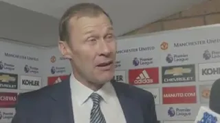 DUNCAN FERGUSON'S REACTION TO 1-1 DRAW AT OLD TRAFFORD