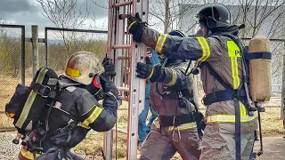 Смотр-конкурс сахалинских пожарных МЧС