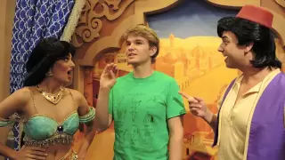 Jasmine, Aladdin, and Tommy look for Abu, then Tommy dances with the Moroccan Band !