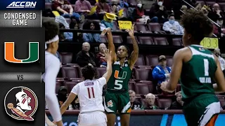 Miami vs. Florida State Condensed Game | 2021-22 ACC Women’s Basketball