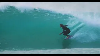 Dave Rastovich riding a Gary McNeill 'Frankenfish', filmed by Nathan Oldfield