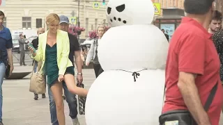 ЗЛОЙ СНЕГОВИК В РОССИИ /angry snowman in russia / ПОДСТАВА
