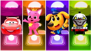 Pinkfong Friends 🔴Sheriff Labrador 🔴Choo Choo Charles 🔴Lightning McQueen,,, 🎶 Who Is The Best $♥️🧡💜💚