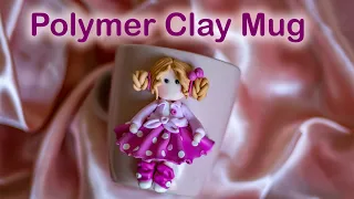 Polymer Clay Doll on Mug