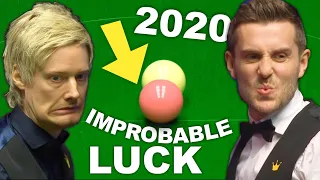 TOP 25 Crazy & Funny FLUKES | World Snooker Championship 2020