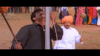 Dr.Vishnuvardhan Punish Shobhraj When He trying to burn India Flag | Veerappa Nayka Movie Best Scene