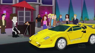 American - Klaus gets a ride from a Hot Blonde in a Lambo