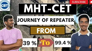 How I scored from 39 Percentile to 99.4 Percentile  MHT-CET |Tips |Motivation |all strategies |Coep