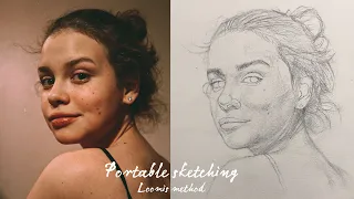 How to draw the face using loomis method