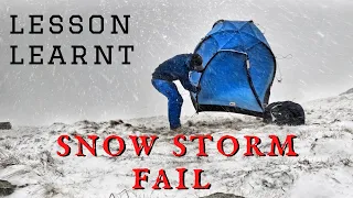 SNOWSTORM CAMPING FAIL - SOLO SUMMIT CAMP - Buckden Pike - FJALLRAVEN KEB DOME 2 - Abisko Lite 1