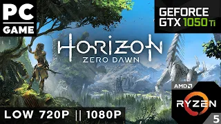 GTX 1050ti 4GB || Horizon Zero Dawn || Low 720p vs 1080p Settings