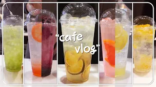 ENG)[CAFE VLOG]🍹7종류 에이드 구경하고 가실래요?🍹눈과 귀가 즐거운 에이드 모음!/음료제조/백색소음/카페멍/ASMR/카페알바/카페브이로그/카페창업/カフェブイログ/디저트