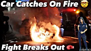 The Biggest Car Meet Ever Gone Wrong Car Catches On (Fire) & (Fight) Breaks Out !!!