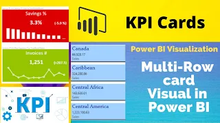 How to create KPI Cards and Multi-row-cards in Power BI visualization |