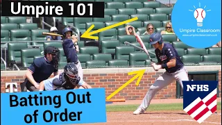 Umpire 101: Batting Out of Order (Rules and Case Plays)