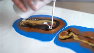 Acrylic Pouring Tutorial WOW!! Large Fluid Painting - abstract art beginners