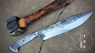 Hand Forging A Large 80CRV2 Knife | Shop Talk Tuesday Episode 173 | Knife Making