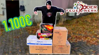 XL 1.100€ FEUERWERK UNBOXING AM BUNKER 2023/ 2024 💥| RÖDER FEUERWERK