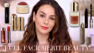 FULL FACE MERIT BEAUTY: Minimalistic Makeup || Application + Review || Tania B Wells