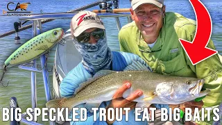 Big Speckled Trout Eat Big Baits | Flats Class YouTube