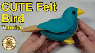 Felt Blue Bird Craft Tutorial Easy Crafts Step by Step crafts