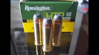 Remington 44 MAG HTP expansion and penetration test w/cva scout