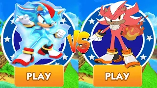 Sonic Dash - Fire Shadow vs Ice Shadow - New Characters Update Run Gameplay