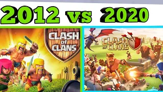 Clash of Clans 2012 vs 2020 | clash of clans 2012 to 2020