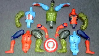 avengers superhero toys.. hulk smash vs captain america vs spiderman.. merakit mainan