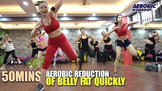 50 Mins Aerobic reduction of belly fat quickly l Aerobic dance workout easy steps l Aerobic Workout