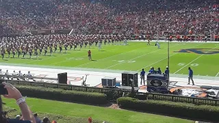 Auburn Band Marching Out on the Field