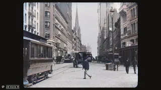 Broadway, New York (1896) ✅[Upscale 4к 50FPS]Colorized