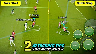 Attacking Tips: Fake Shot & Quick Stop Tutorial | eFootball 2023 Mobile