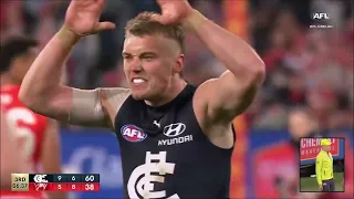 Patrick Cripps kicks a goal in his first AFL Finals match - Carlton vs Sydney 2023