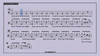Charlie Puth - We Don't Talk Anymore (★☆☆☆☆) Pop drum sheet music