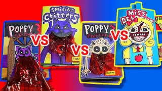 Poppy Playtime Chapter 3 vs 3 vs 3 vs 3😈😺💀 Game Book Battle (Horror Game, Paper Play, Animation)