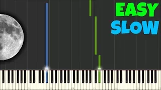 Clair de Lune - Debussy [SLOW Easy Piano Tutorial] (Synthesia/Sheet Music)