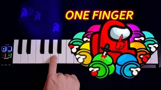 NerdOut - Among Us Song / ONE FINGER piano tutorial