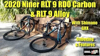 2020 Niner RLT 9 RDO Carbon & RLT 9 Alloy Unboxing & Features (with Shimano GRX)