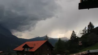 heftiges gewitter in grindelwald vom 18.07.2017