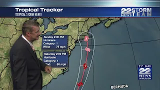 Track path of Tropical Storm Henri expected to impact western Mass.