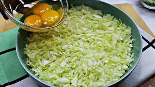 Cabbage with eggs tastes BETTER THAN MEAT! healthy, easy and very tasty recipe!