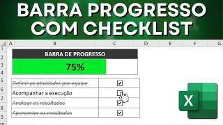 Barra de Progresso Automática com CheckList no Excel | Planilha Dinâmica e Interativa