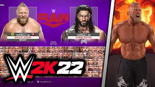 WWE 2K22 Full Roster & Gameplay Reveal Ft. Roman Reigns vs Brock Lesnar - PS5 (Concept)