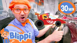 Blippi Learns Colors with Real Cars! Vehicle Videos for Kids and Toddlers