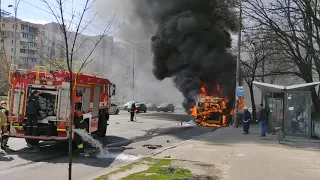 Пожар возле ЖК Варшавский