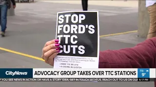 Advocacy group protests Ford's TTC funding cuts