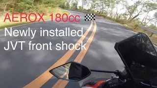 Testing JVT Front Shock sa Aerox 180cc