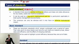 ACCA F5 LSBF Lecture 14 Standard Costing and Basic Variance Analysis