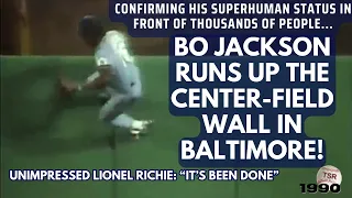 Bo Jackson Scales The Wall In Baltimore